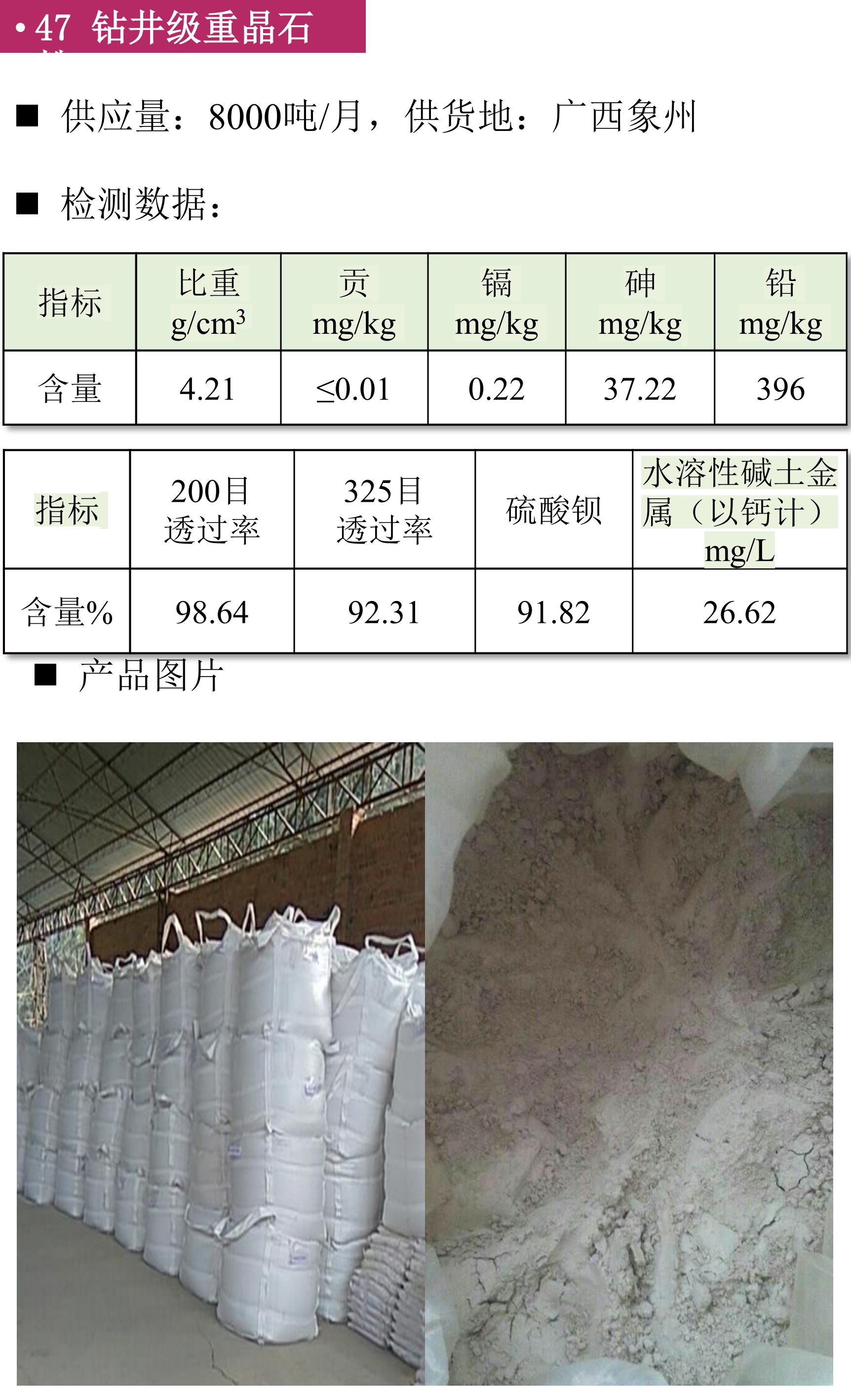 【找现货】第四期非金属矿粉体材料供应汇！