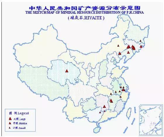 中国硅灰石资源分布