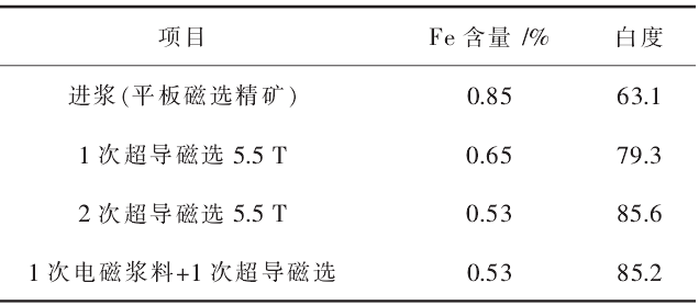 超导磁选技术在高岭土除铁中的应用