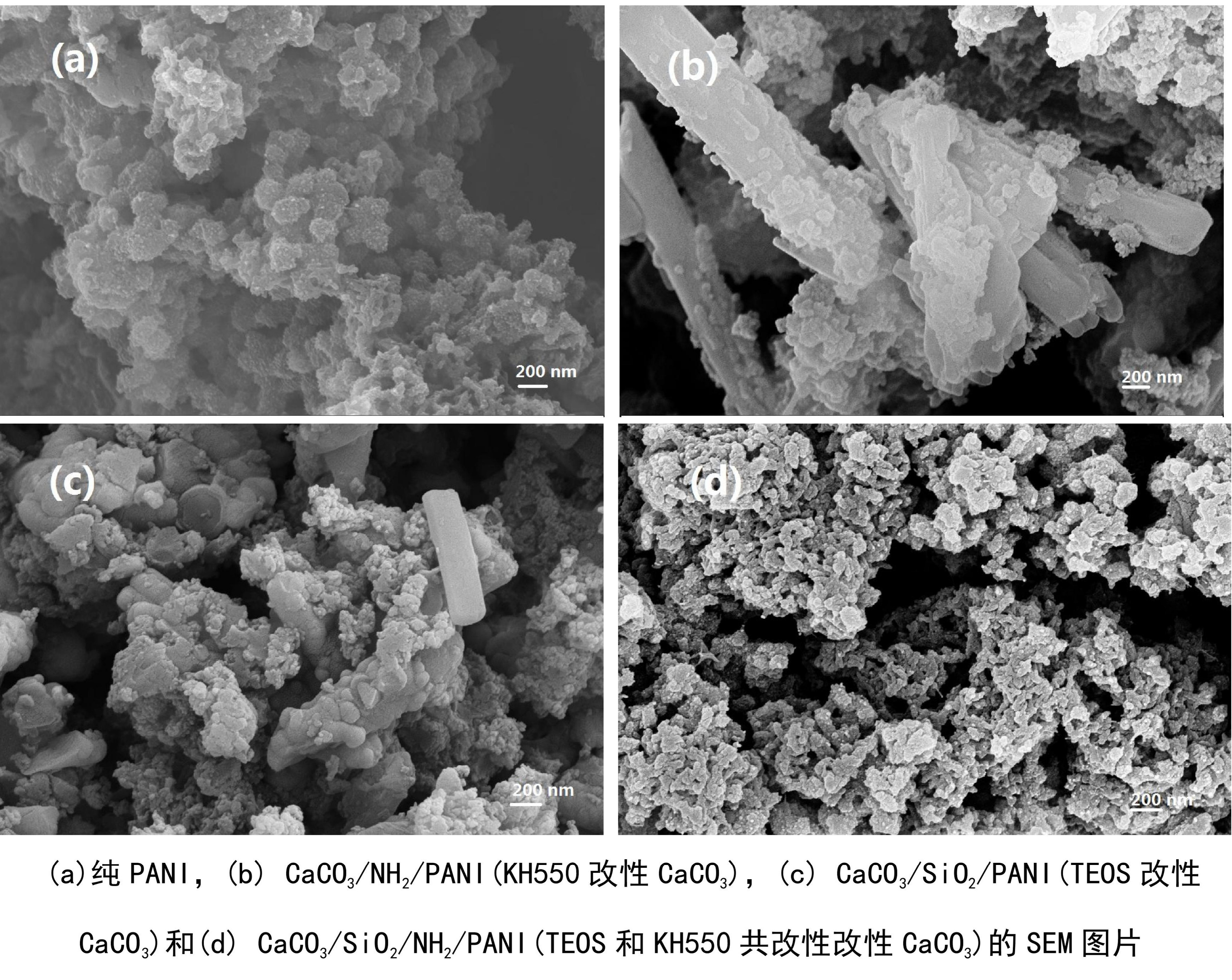 CaCO3/SiO2/NH2/PANI复合导电粉体的制备