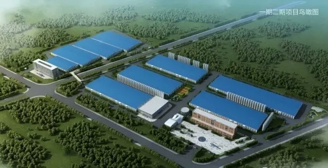 30万吨生物复合材料项目、10万吨工程塑料升级改造项目鸟瞰图
