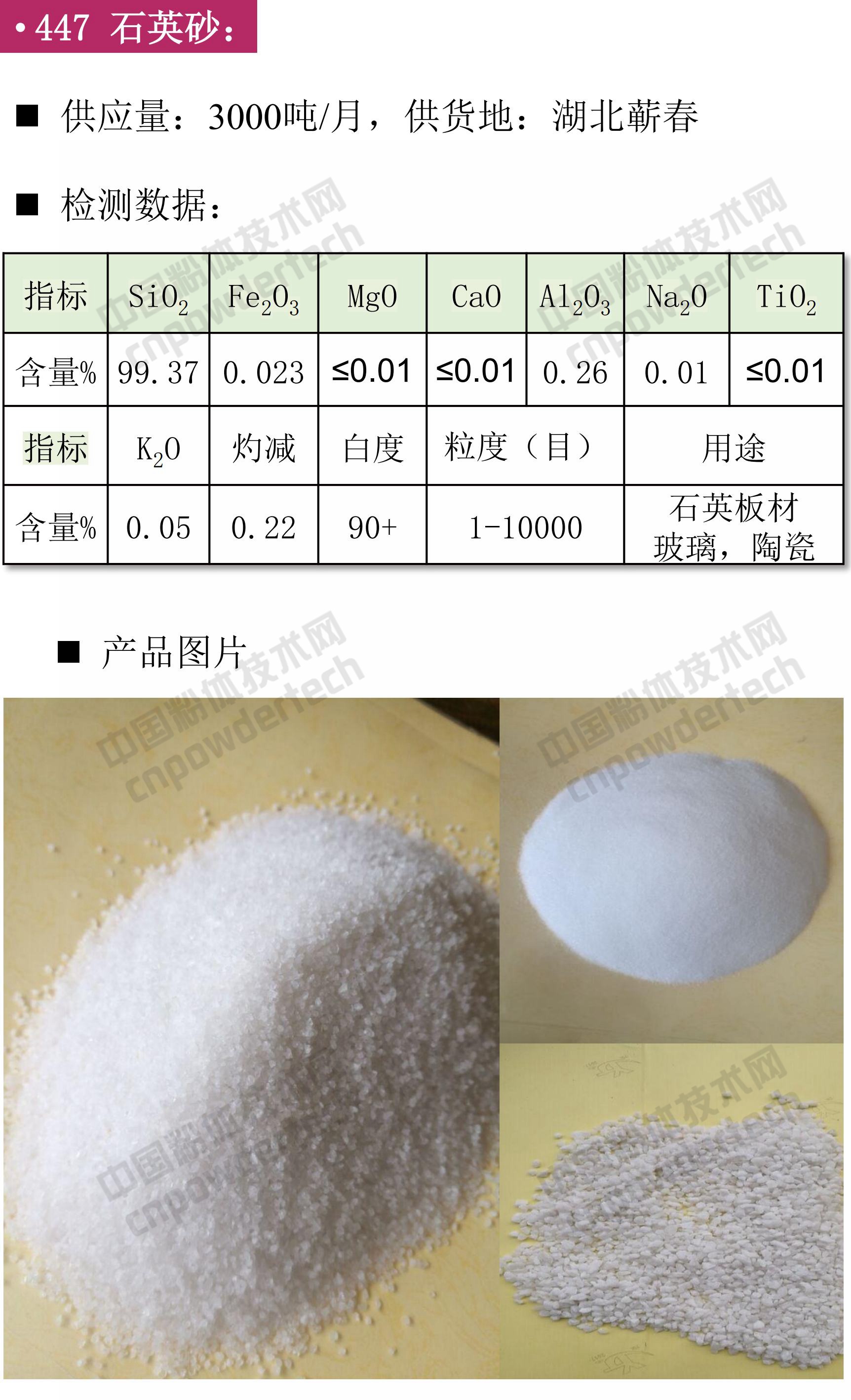 石英、高纯石英砂、硅微粉