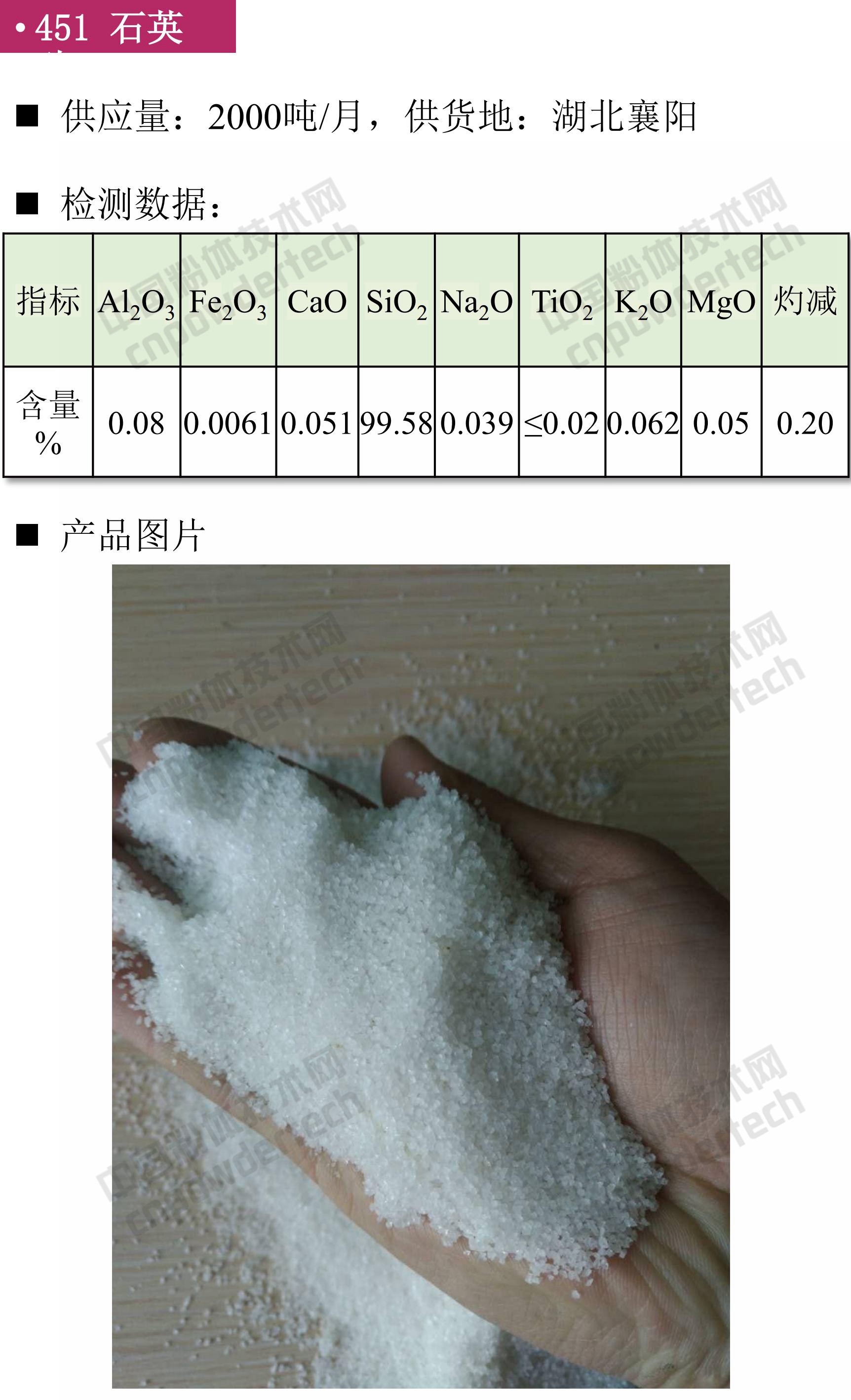 石英、高纯石英砂、硅微粉