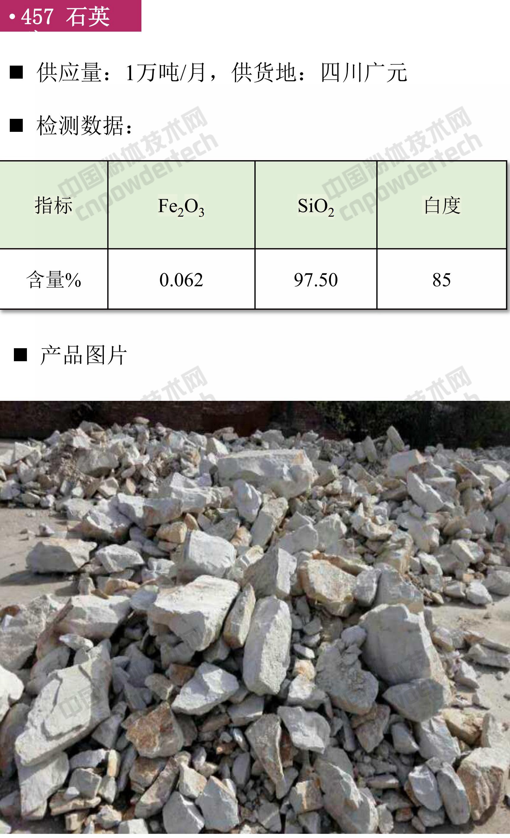 石英、高纯石英砂、硅微粉