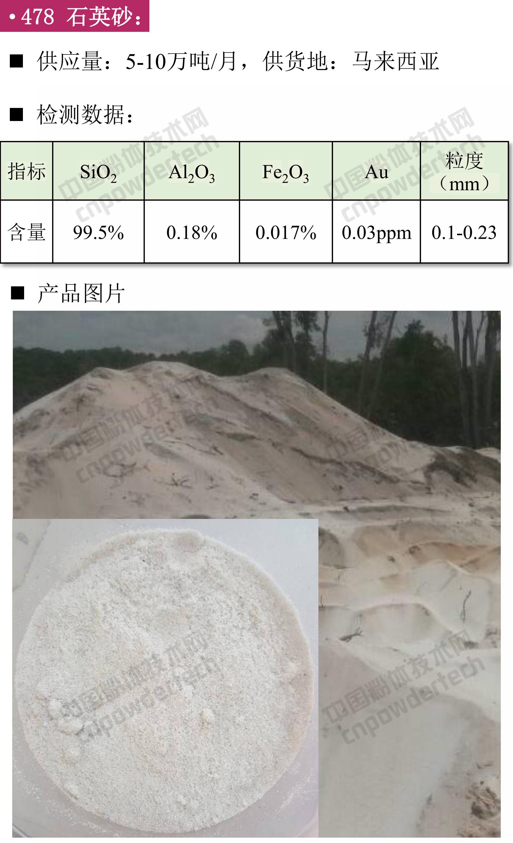 石英、高纯石英砂、硅微粉