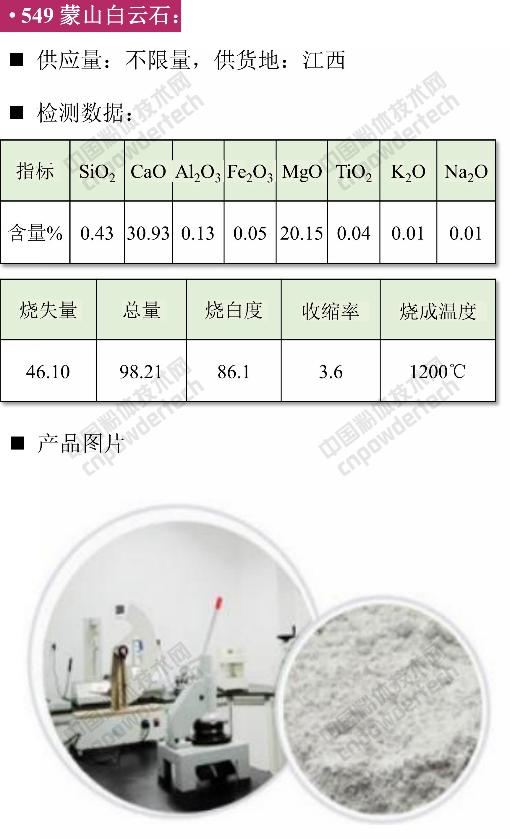 【找现货】第46期最新硅藻土、白云石、石膏、钛白粉供应汇！