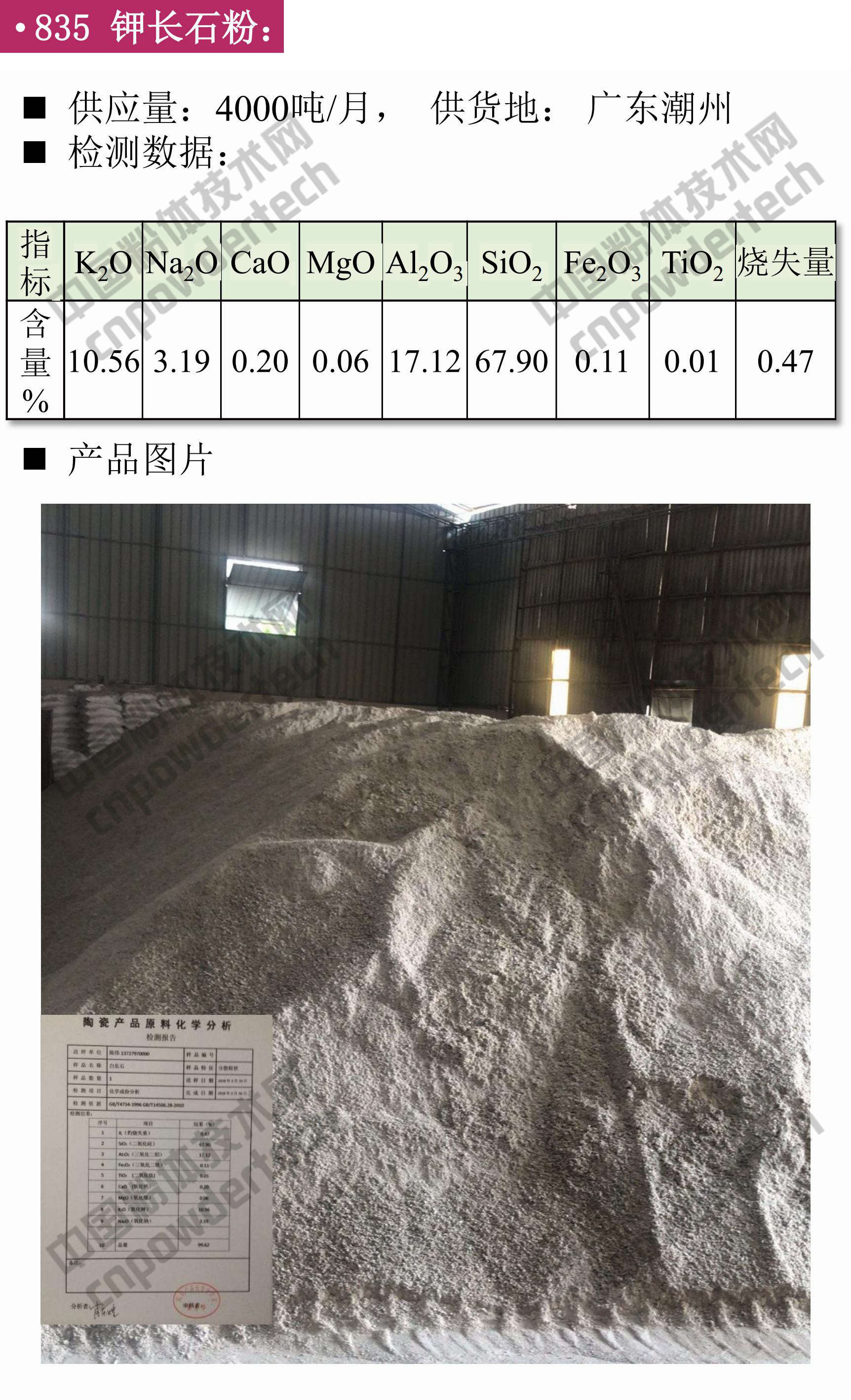现货 硅微粉 碳酸钙 滑石 钾钠长石