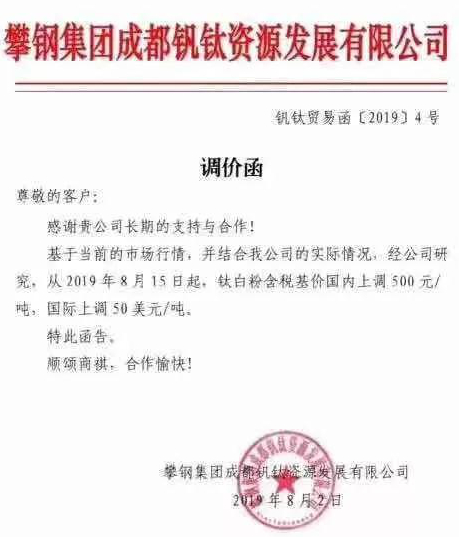十多家企业宣布提价，钛白粉再掀涨价潮！