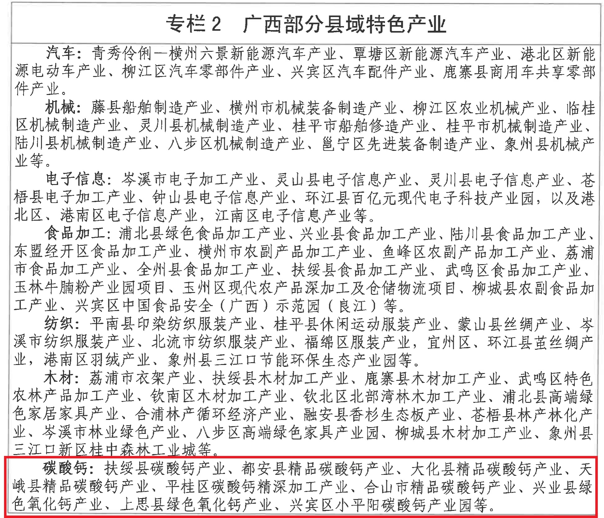 广西将大力推进这些地区发展县域特色碳酸钙产业