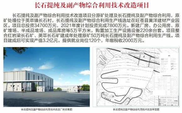 四川旺苍县长石提纯及副产物综合利用技术改造项目开工 　　