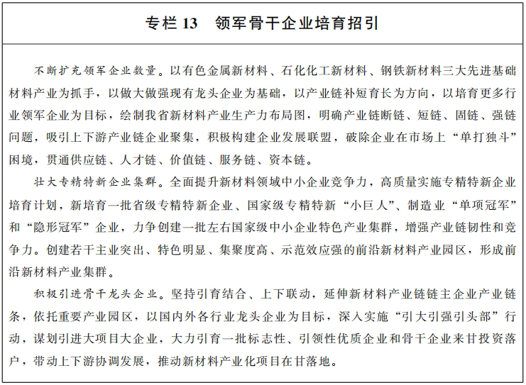甘肃：发挥凹土、石英等资源优势，打造五十亿级无机非金属新材料产业集群！ 　　