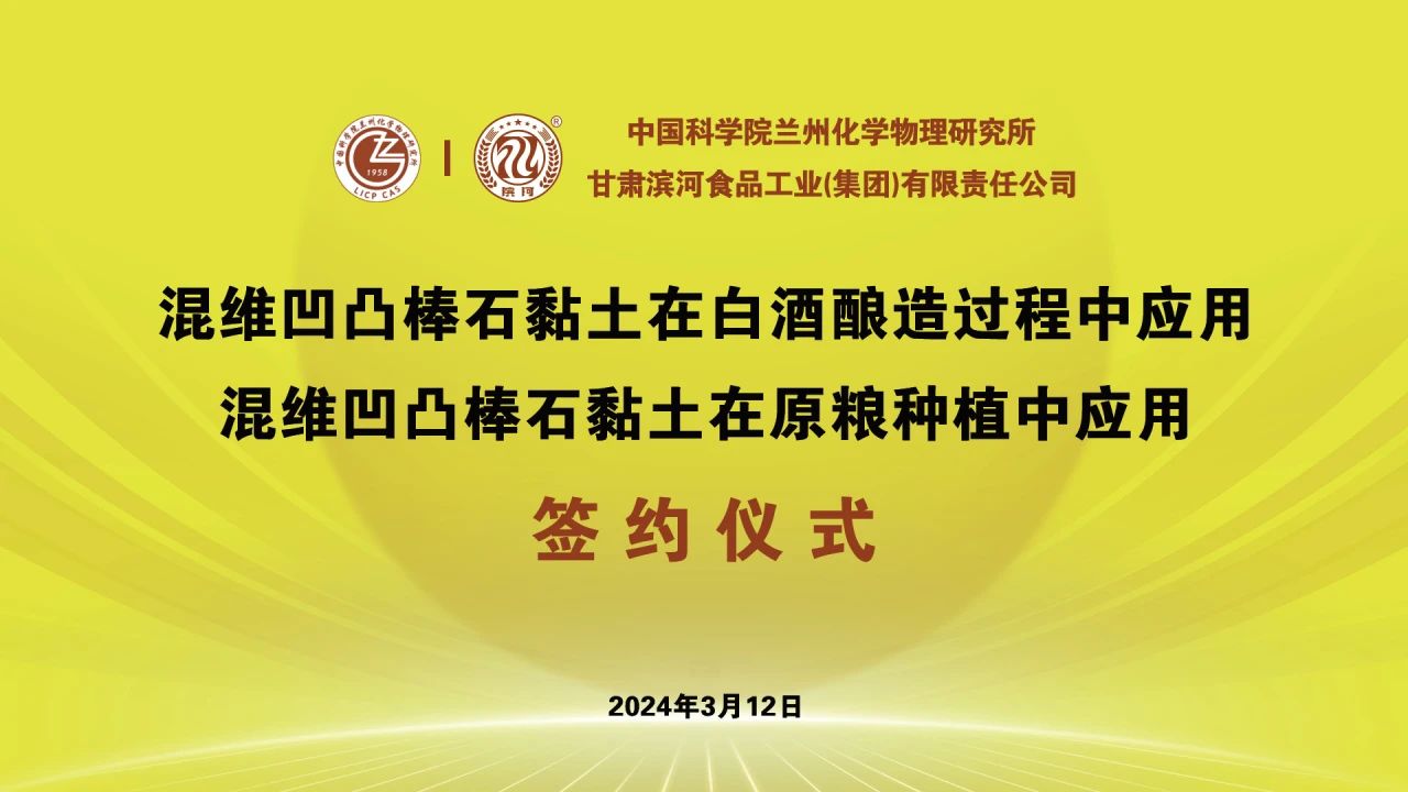 滨河集团与中科院兰州化物所签订凹凸棒石战略合作协议