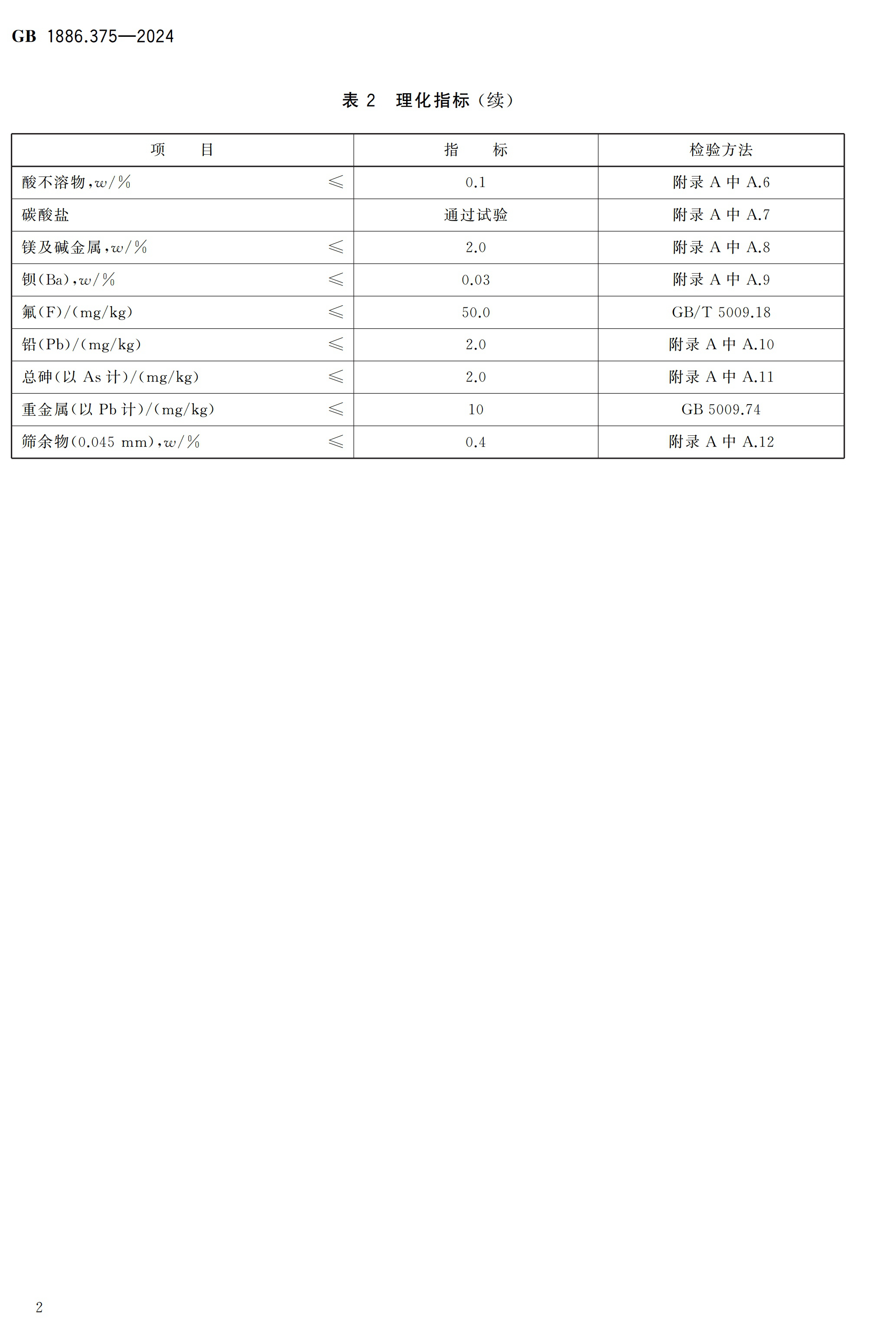 国标《食品添加剂 氢氧化钙》发布 　　